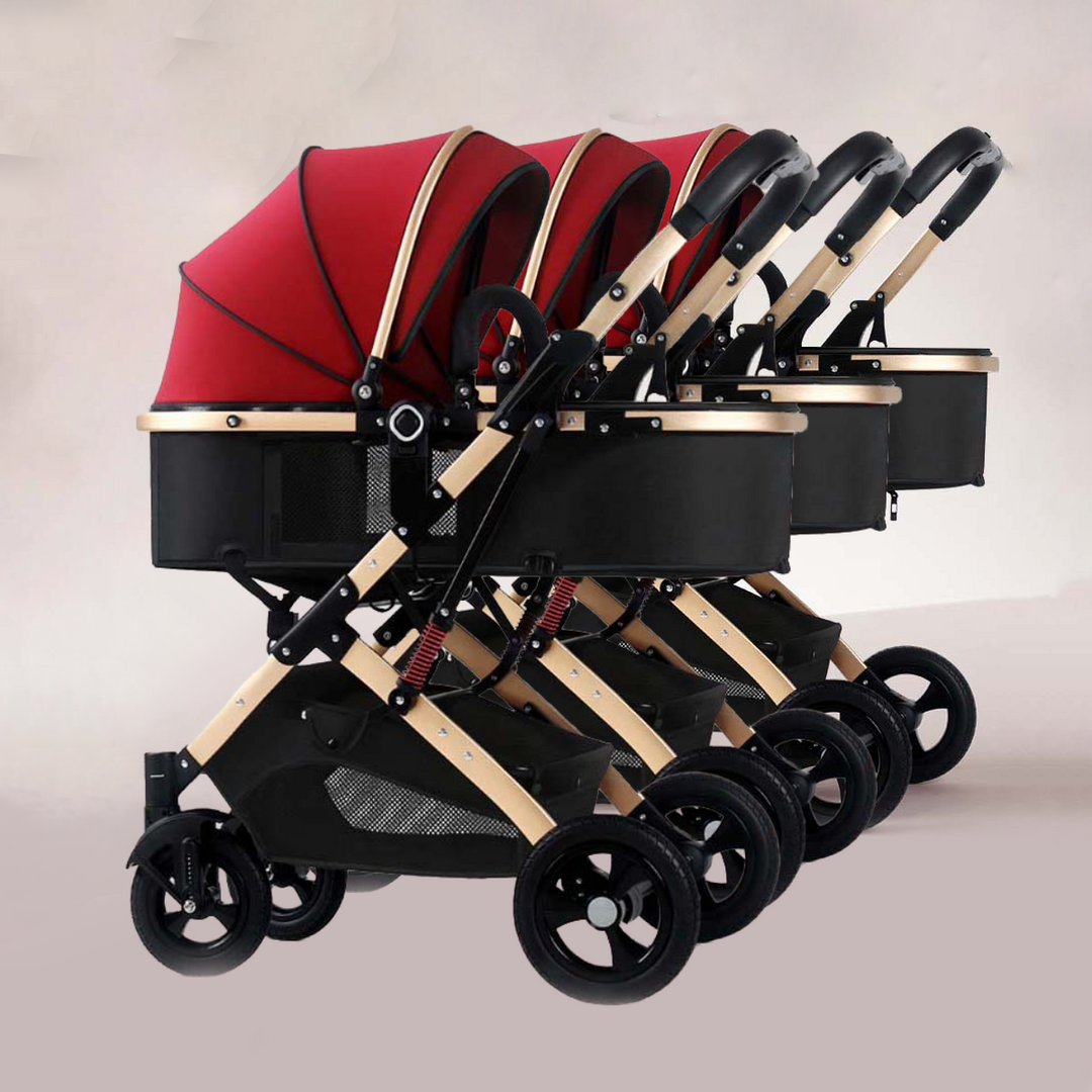 babyroues double stroller Side-by-Side Convertible Baby Stroller – HappyGira