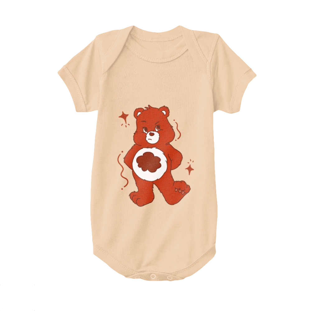 Apricot,Baby Onesie,Teddy Bear,Angry Red Cub