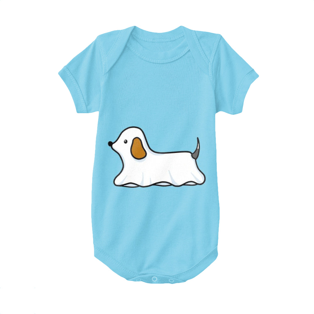 Light Blue,Baby Onesie,Beagle,Dog Dressed As A Ghost