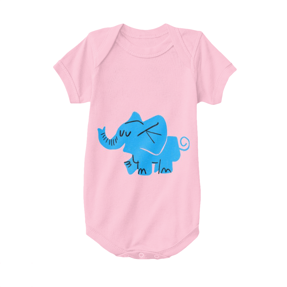 Pink,Baby Onesie,Elephant,The Blue Elephant