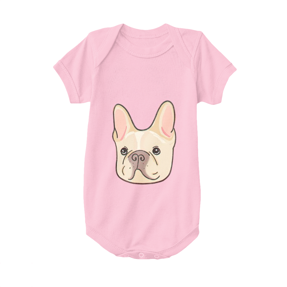 Pink,Baby Onesie, French Bulldog,Pink Eared French Bulldog