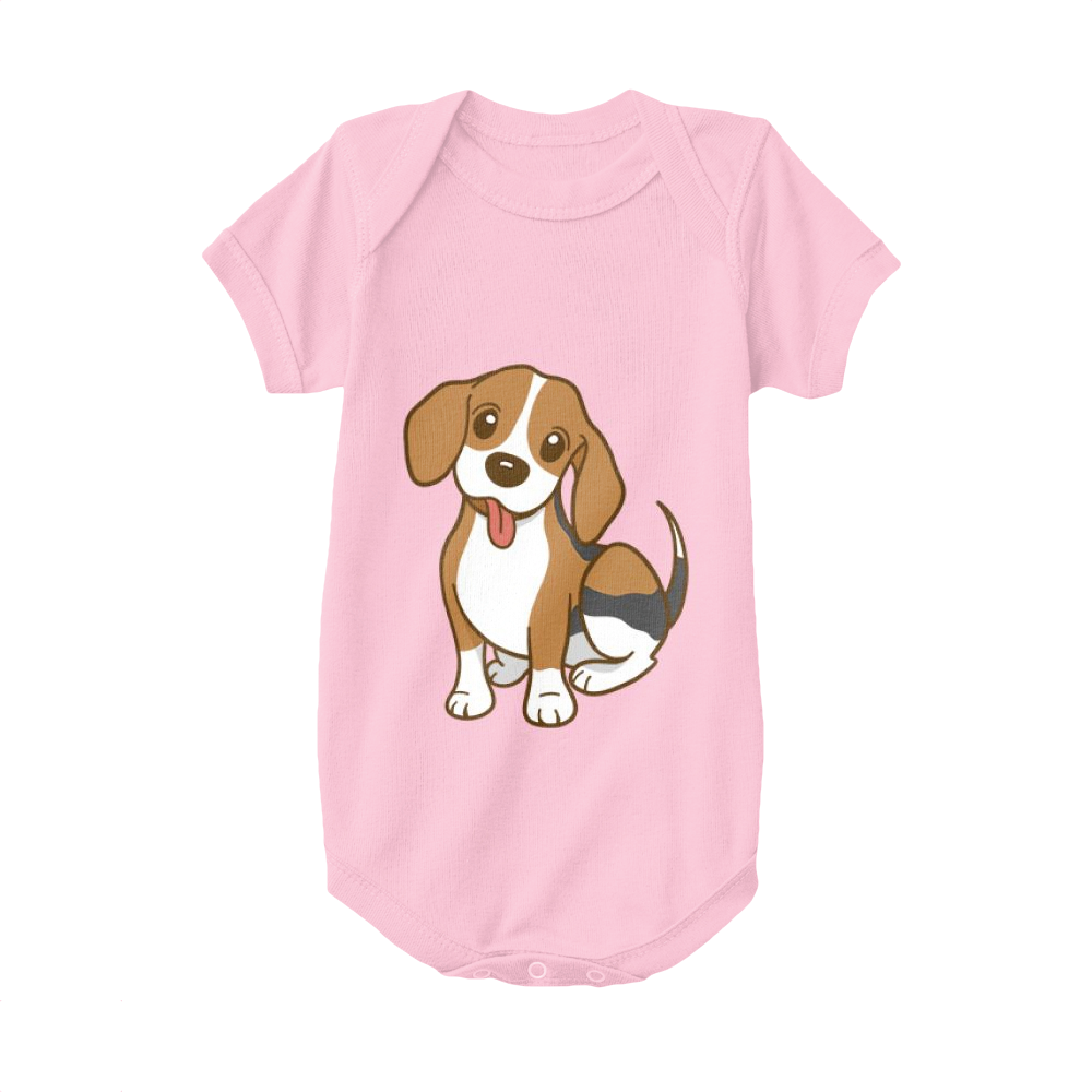 Pink,Baby Onesie,Beagle,Cute Breezy Beagle