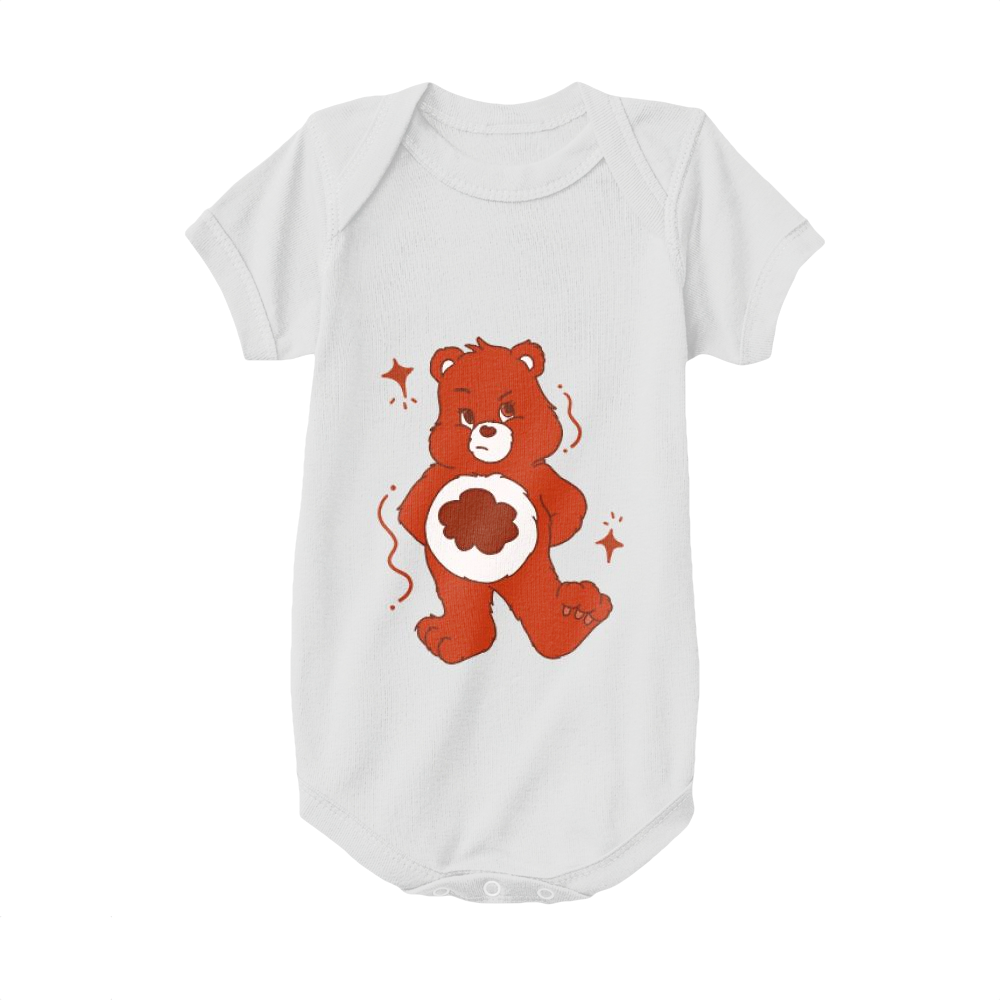 White,Baby Onesie,Teddy Bear,Angry Red Cub