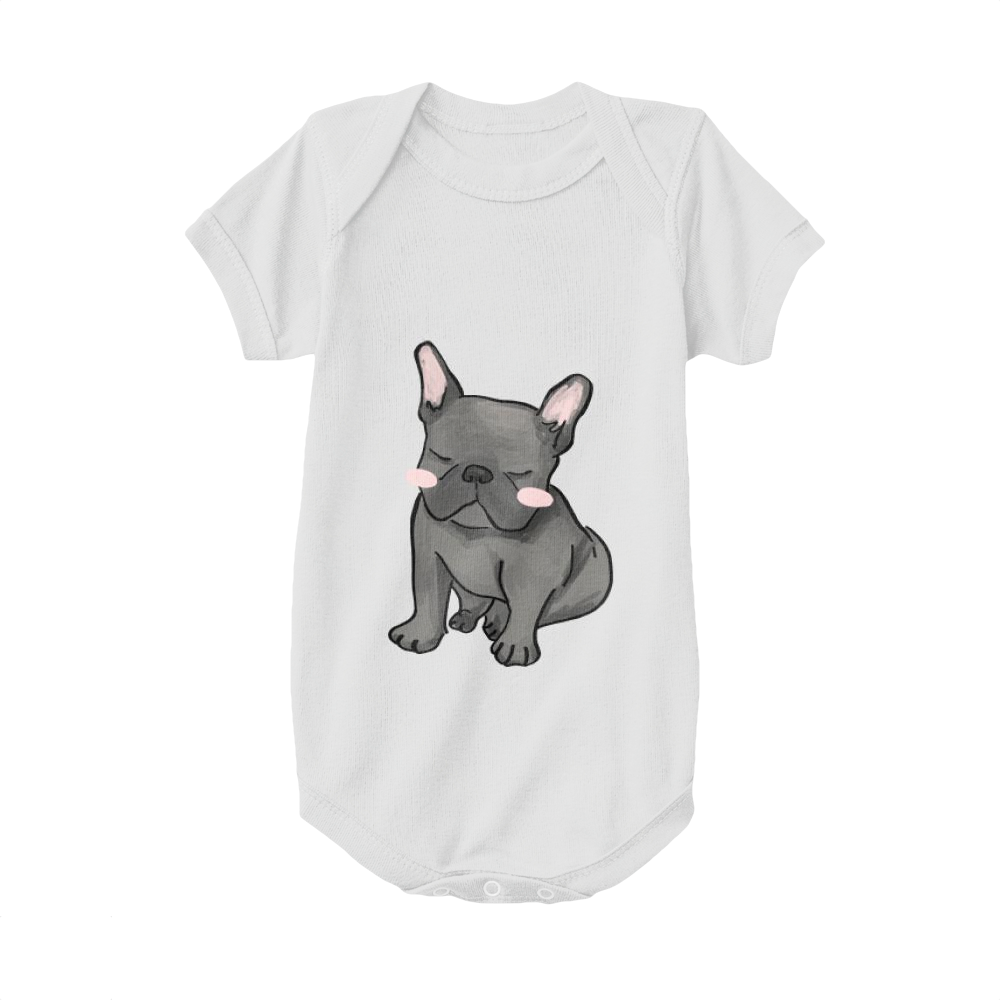 Sit And Sleep French Bulldog Baby Onesie HappyGira