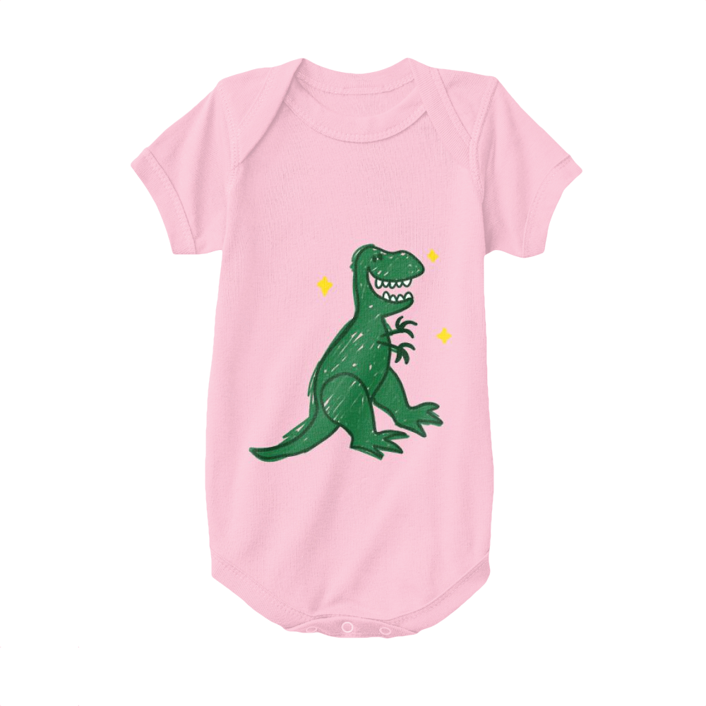 Excited Rex, Dinosaur Baby Onesie – HappyGira - Main Image